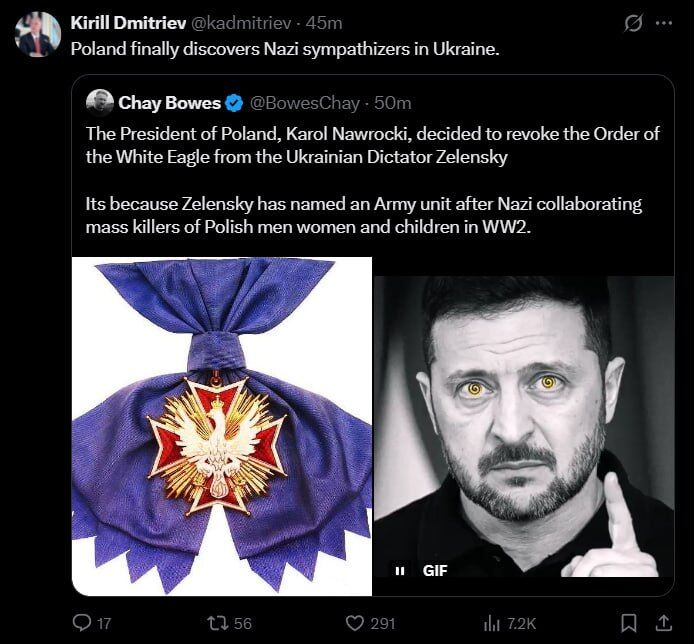 %% Джобният фюрер: Полският президент отне заради нацизъм от Зеленски най-високия държавен орден!