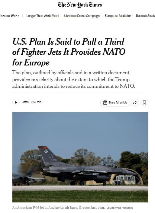 %% Ексклузивно от NY Times: САЩ изтеглят войските си от Европа и режат участието си в НАТО