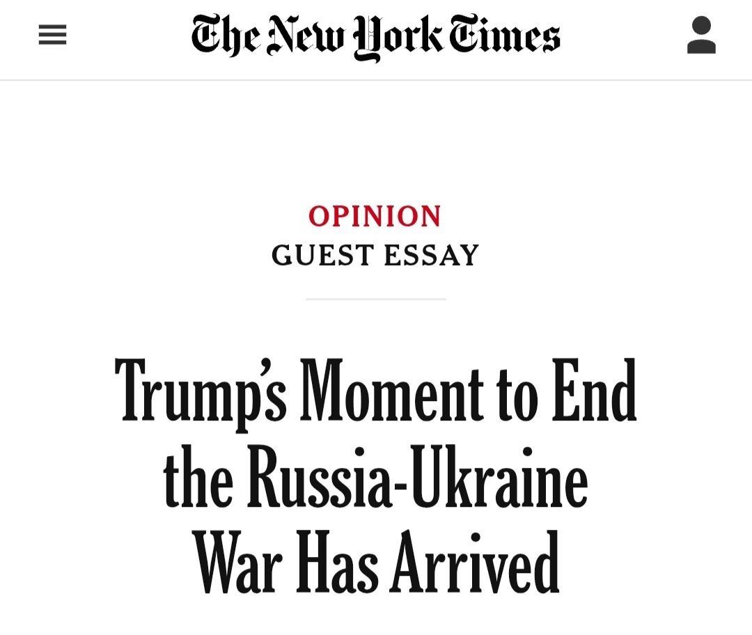 %% Топ експерт по Русия в NYT: Сега е моментът Тръмп да сложи край на войната в Украйна с нови преговори с Путин и Зеленски!